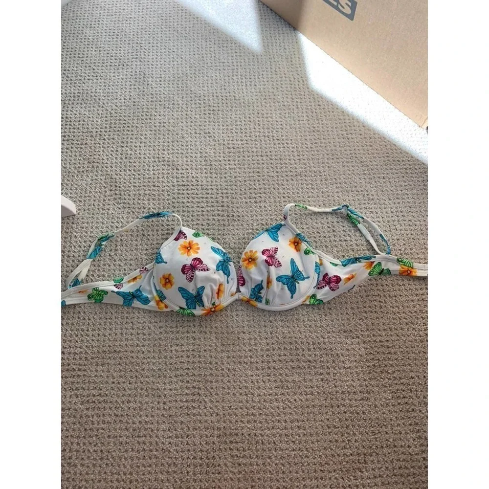 Gossip Multi-Colored Butterly Rhinestone Bikini Top